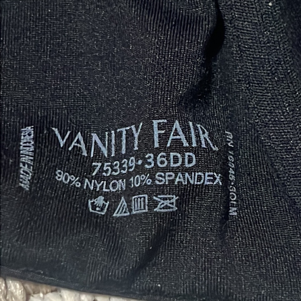 Vanity Fair Black 36DD (36E) style number 75339 front  closure bra set o… - Picture 8 of 12